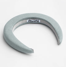 Load image into Gallery viewer, classic padded headband - sea green linen
