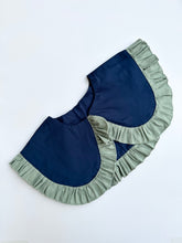 Load image into Gallery viewer, Petal Collar - cotton blue and sage
