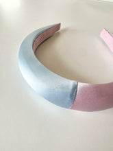 Load image into Gallery viewer, bicolor headband - vertical lilac + light blue
