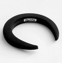 Load image into Gallery viewer, classic padded headband - black linen
