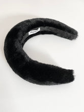 Load image into Gallery viewer, classic padded headband - fake fur black

