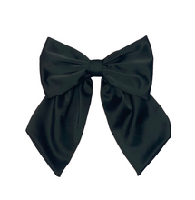 Load image into Gallery viewer, scrunchy with bow - satin black
