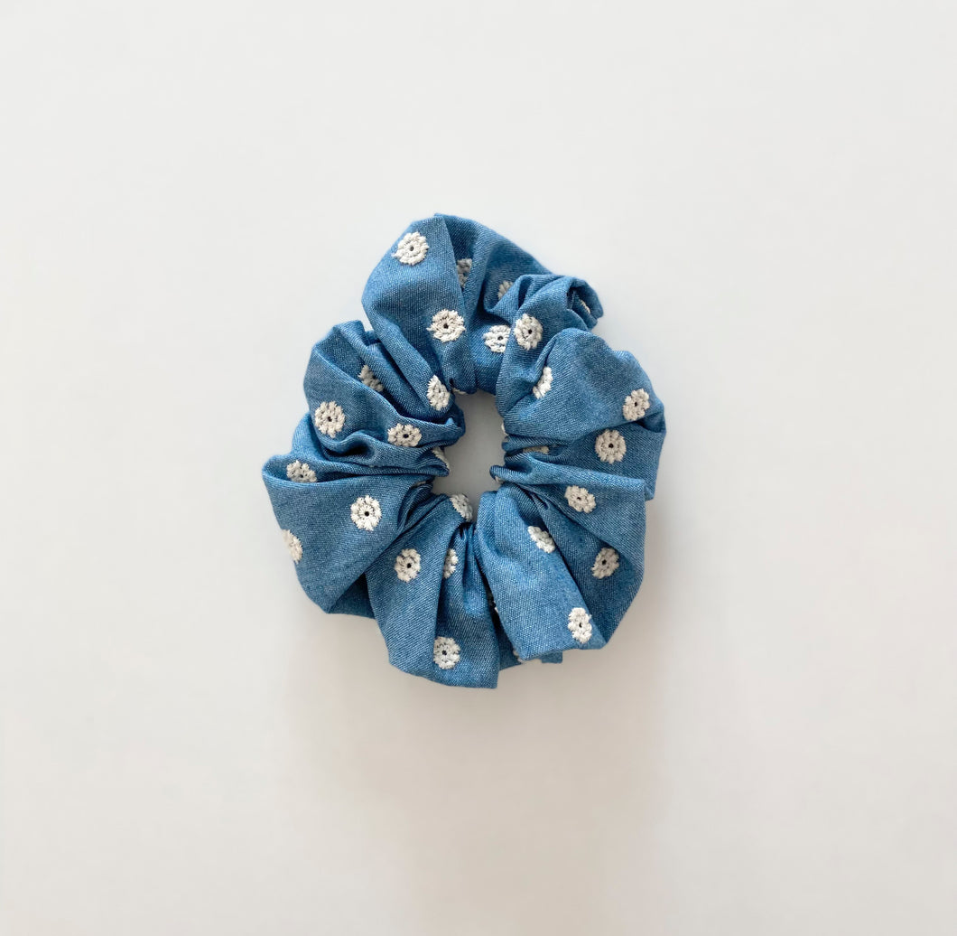 maxi scrunchy - jeans with flowers